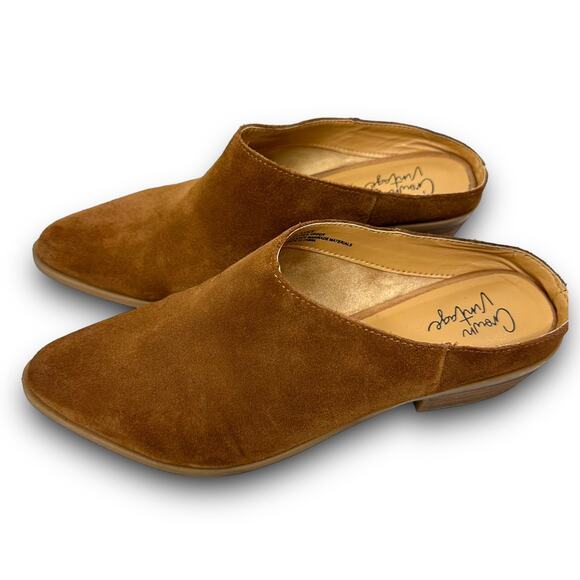 Crown Vintage Nance Suede Mules Low Heel Pointed Toe Slip On Bootie Brown 7 M - Picture 4 of 8